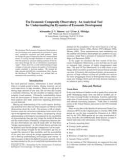 The Economic Complexity Observatory: An Analytical Tool for Understanding the Dynamics of Economic Development.